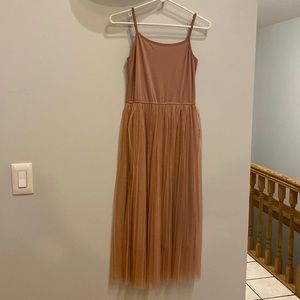 Womens blush pink midi dress